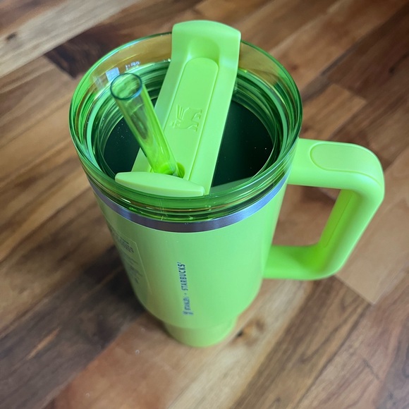2024 Starbucks Stanley Tumbler Green/Yellow Pearl 40 oz.🌸 - Picture 4 of 9